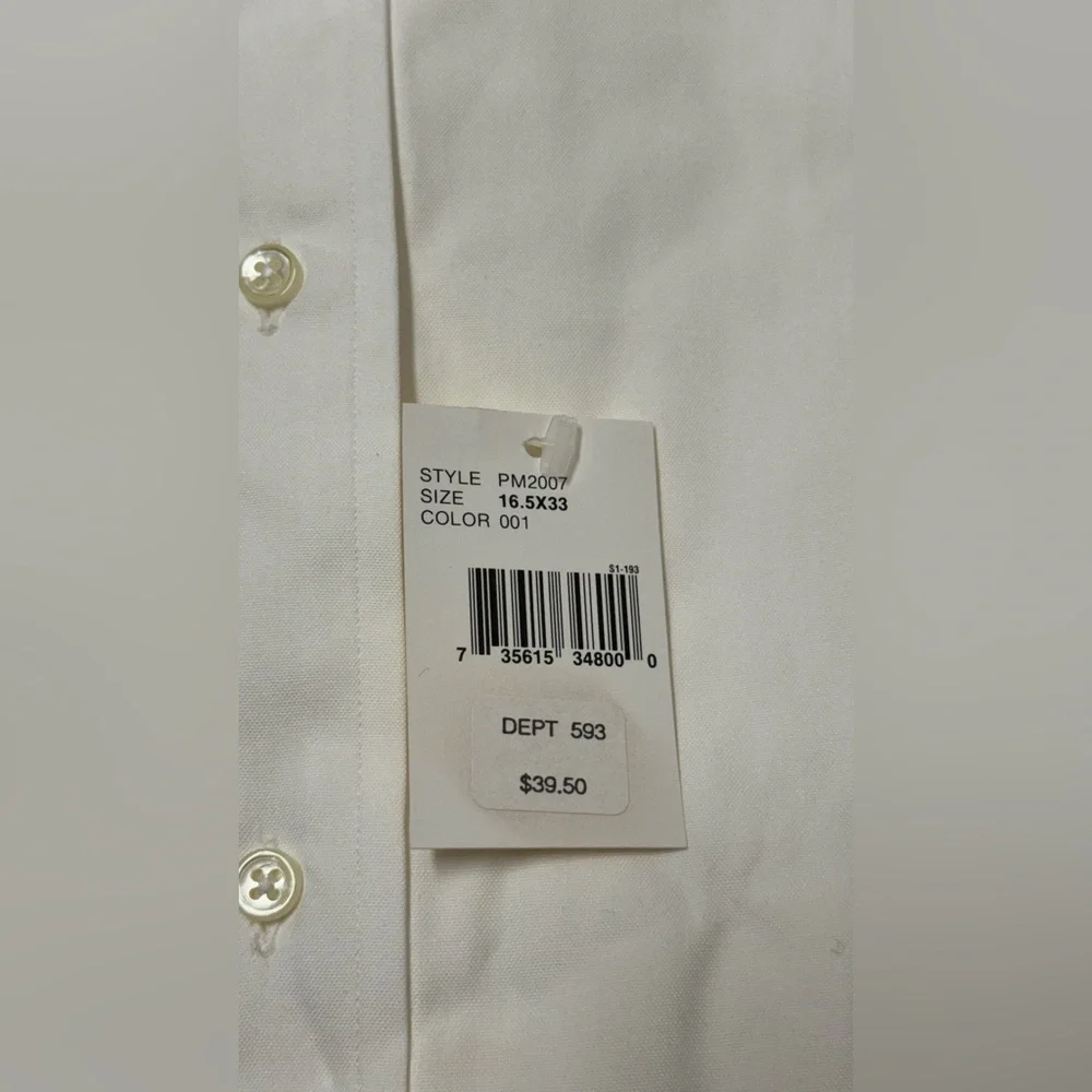 Preswick & Moore Men's Cream Dress Shirt with Point Collar - Picture 6 of 6